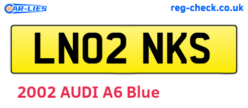 LN02NKS are the vehicle registration plates.