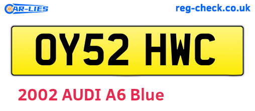 OY52HWC are the vehicle registration plates.