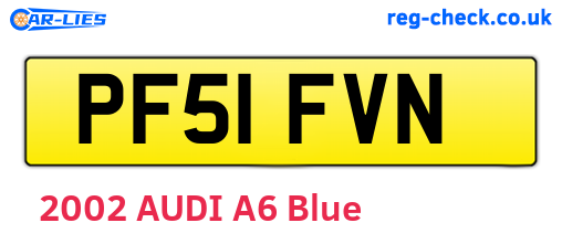 PF51FVN are the vehicle registration plates.