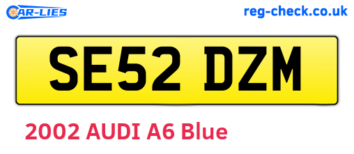 SE52DZM are the vehicle registration plates.