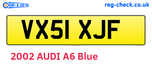 VX51XJF are the vehicle registration plates.