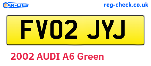 FV02JYJ are the vehicle registration plates.