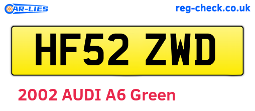 HF52ZWD are the vehicle registration plates.