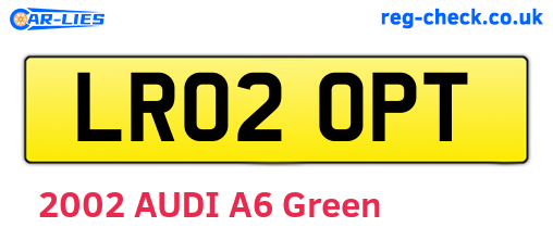 LR02OPT are the vehicle registration plates.