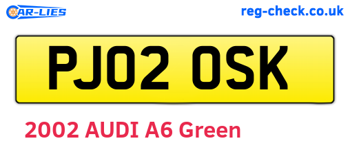 PJ02OSK are the vehicle registration plates.