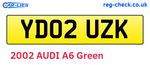 YD02UZK are the vehicle registration plates.