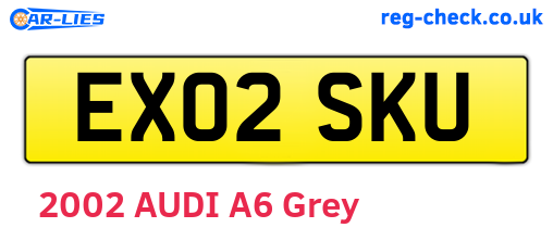 EX02SKU are the vehicle registration plates.