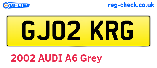 GJ02KRG are the vehicle registration plates.