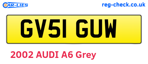 GV51GUW are the vehicle registration plates.