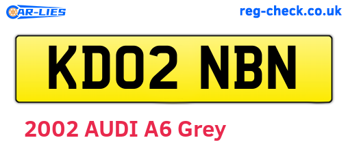 KD02NBN are the vehicle registration plates.