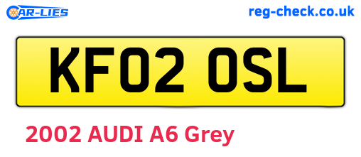 KF02OSL are the vehicle registration plates.