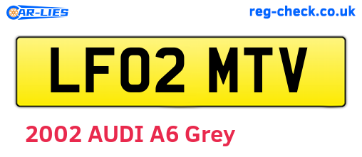 LF02MTV are the vehicle registration plates.