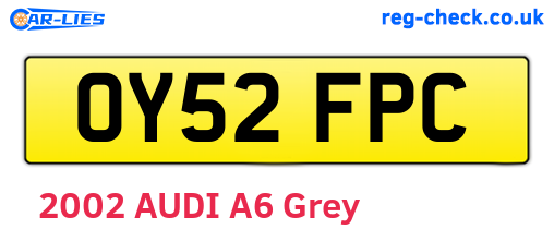 OY52FPC are the vehicle registration plates.
