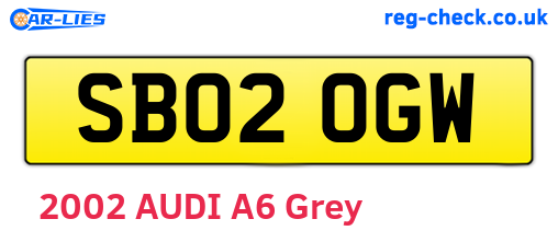 SB02OGW are the vehicle registration plates.