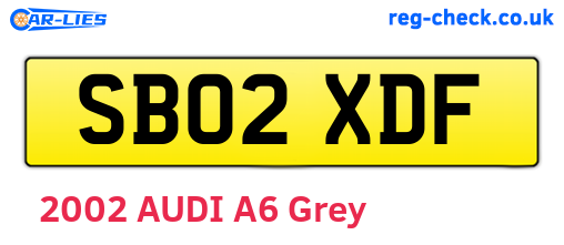 SB02XDF are the vehicle registration plates.