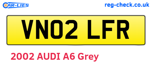 VN02LFR are the vehicle registration plates.