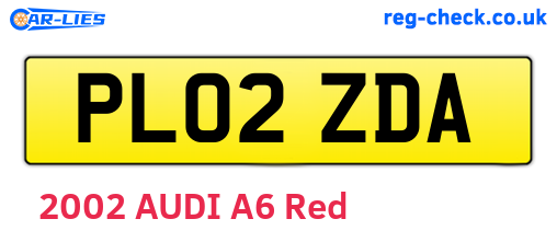 PL02ZDA are the vehicle registration plates.