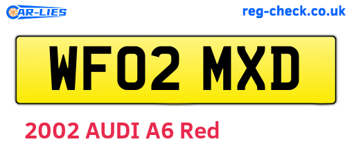 WF02MXD are the vehicle registration plates.