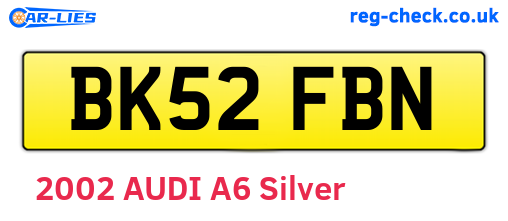 BK52FBN are the vehicle registration plates.