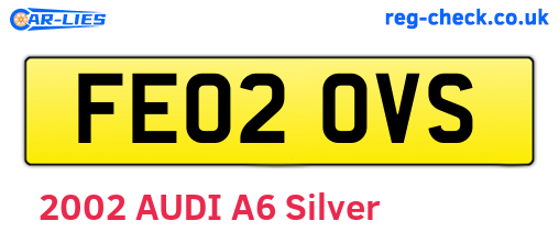 FE02OVS are the vehicle registration plates.
