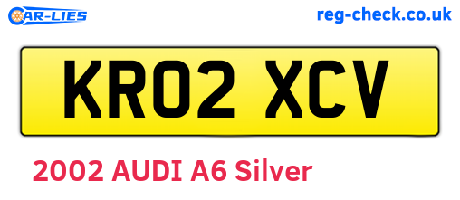 KR02XCV are the vehicle registration plates.
