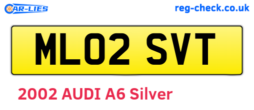 ML02SVT are the vehicle registration plates.