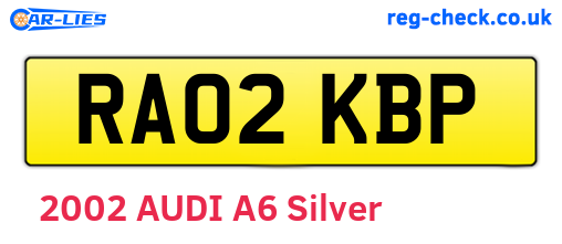 RA02KBP are the vehicle registration plates.