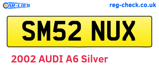 SM52NUX are the vehicle registration plates.