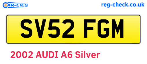 SV52FGM are the vehicle registration plates.