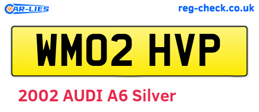 WM02HVP are the vehicle registration plates.