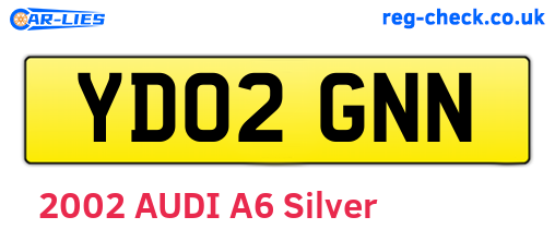 YD02GNN are the vehicle registration plates.