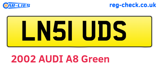 LN51UDS are the vehicle registration plates.
