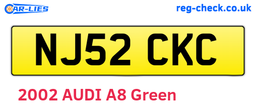 NJ52CKC are the vehicle registration plates.