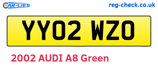 YY02WZO are the vehicle registration plates.