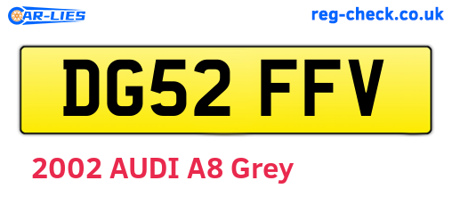 DG52FFV are the vehicle registration plates.
