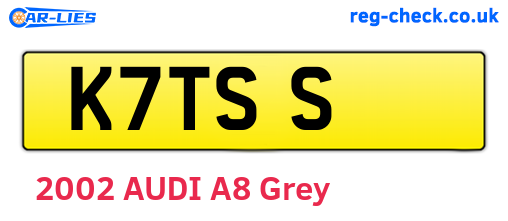 K7TSS are the vehicle registration plates.