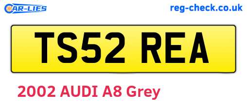 TS52REA are the vehicle registration plates.