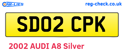 SD02CPK are the vehicle registration plates.