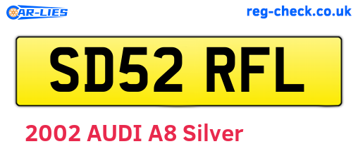 SD52RFL are the vehicle registration plates.