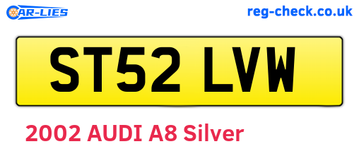 ST52LVW are the vehicle registration plates.