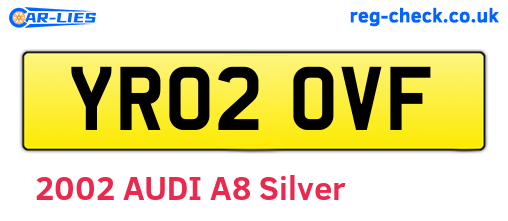 YR02OVF are the vehicle registration plates.