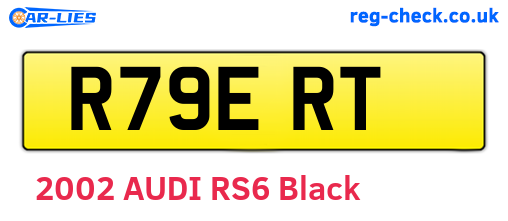R79ERT are the vehicle registration plates.