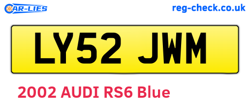 LY52JWM are the vehicle registration plates.