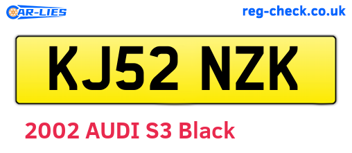 KJ52NZK are the vehicle registration plates.