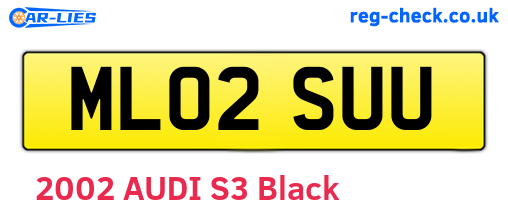 ML02SUU are the vehicle registration plates.