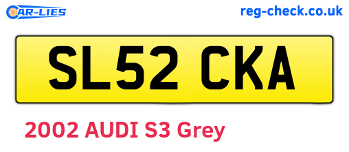 SL52CKA are the vehicle registration plates.