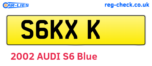 S6KXK are the vehicle registration plates.