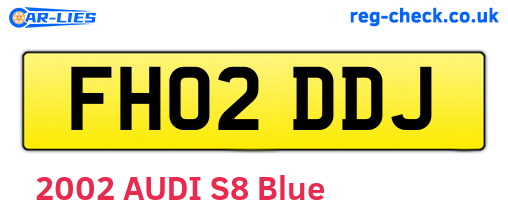 FH02DDJ are the vehicle registration plates.