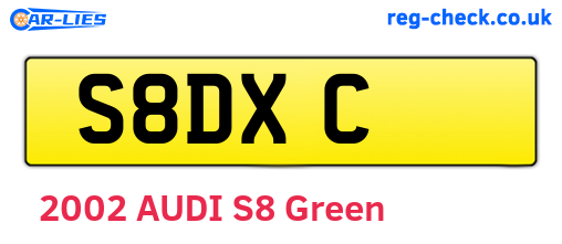 S8DXC are the vehicle registration plates.