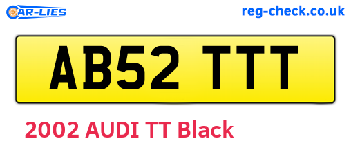 AB52TTT are the vehicle registration plates.